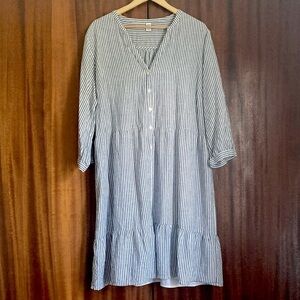 Striped Boho Cotton/Linen Summer Dress Old Navy